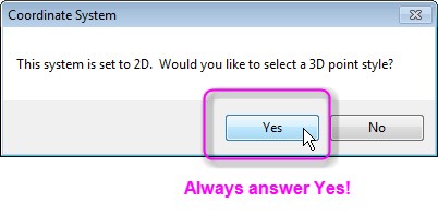 Tech Tip: Always Answer Yes to Select a 3D Point Style