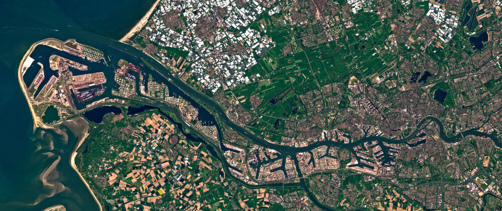 Satellite image of Rotterdam